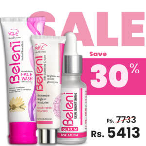 Beleni FaceWash + Beleni Skin Lightening cream + Beleni Skin Brightening Serum
