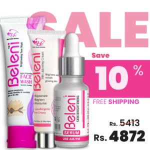 Beleni FaceWash + Beleni Skin Lightening cream + Beleni Skin Brightening Serum
